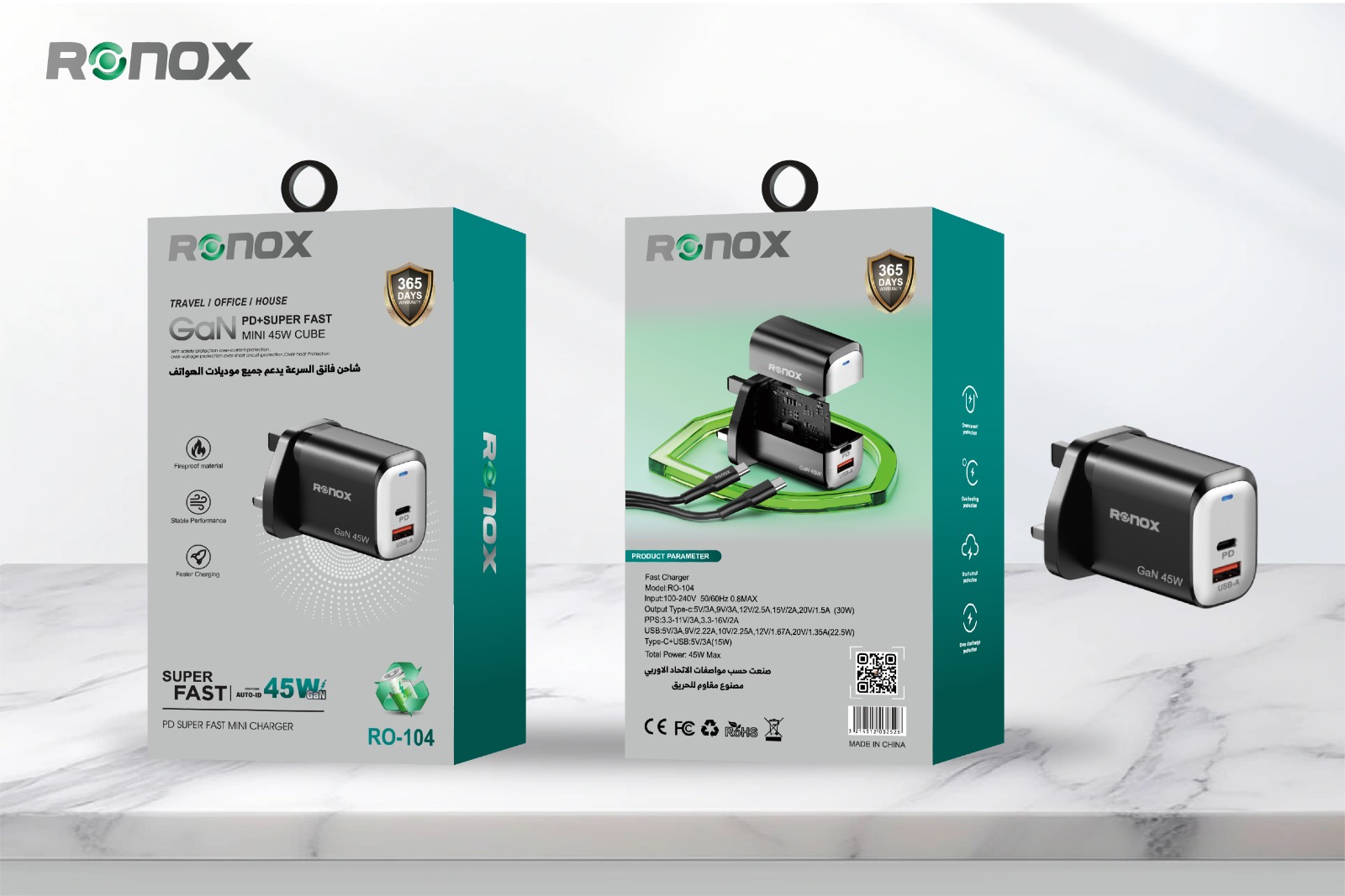 RONOX GaN Charger 45W